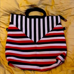 Cute French new striped hand bag